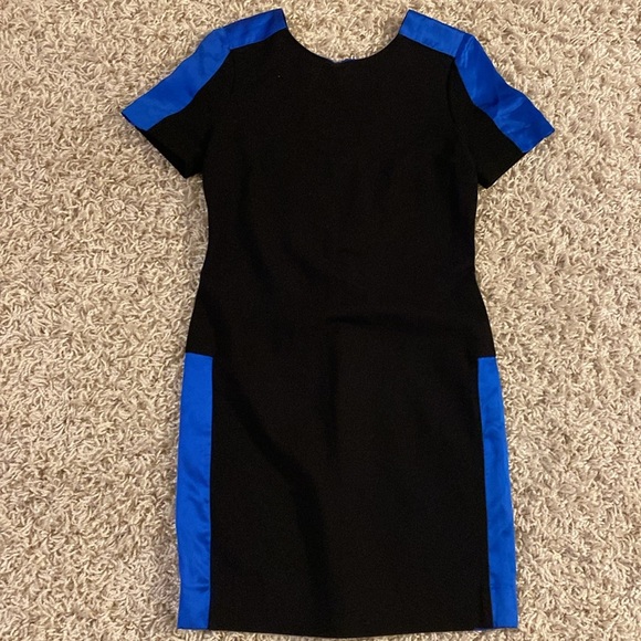 Sandro Black and Blue Bodycon Dress size 2 - Picture 8 of 10